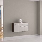 Balcão Suspenso Anita Poquema Móveis Chocolate/offwhite