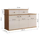 Balcão Suspenso Seleta Para Cozinha Com 3 Portas E 2 Gavetas