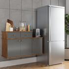 Balcão Suspenso Seleta Para Cozinha Com 3 Portas E 2 Gavetas