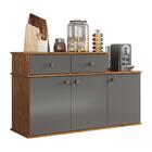 Balcão Suspenso Seleta Para Cozinha Com 3 Portas E 2 Gavetas