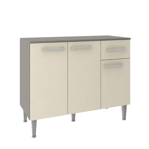 Balcão Tampo Cozinha Madri 105 X 83 X 45 Cm 3 Portas 1 Gaveta