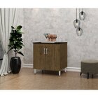 Balcão Tampo Fechado Pratico Jequitiba/preto