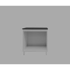 Balcão Tampo Fechado Pratico Jequitiba/preto