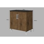 Balcão Tampo Fechado Pratico Jequitiba/preto