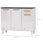 Balcao Telasul Diamante 3 Pts 1 Gv C/ Tampo - 818134-01 - Pc