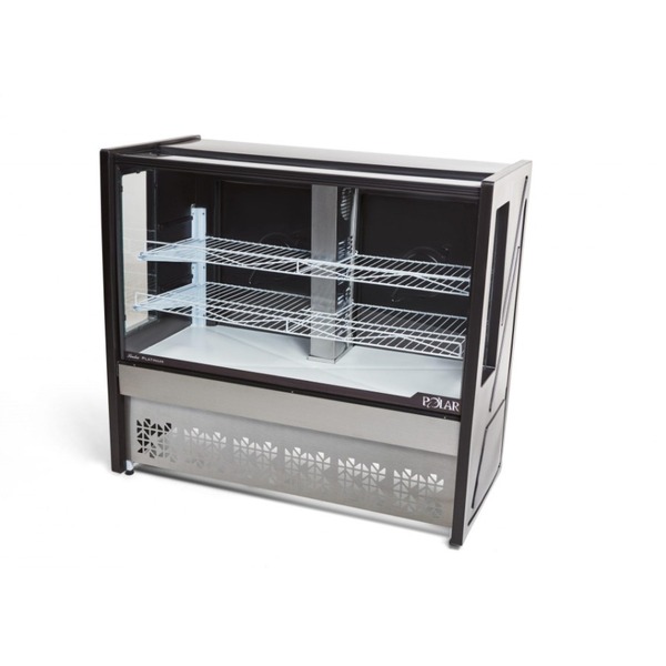 Balcão Torta Polar 1,25m Preto Platinum Pvrt 127v