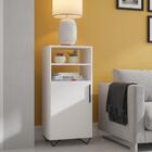 Balcão Trama 1 Porta 3 Prateleiras Com Pés Aramado Preto - Br