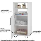 Balcão Trama 1 Porta 3 Prateleiras Com Pés Aramado Preto - Br