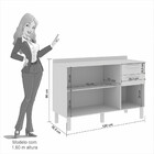 Balcão Valência Branco Salleto Móveis