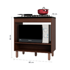 Balcão Vazado Para Forno E Cooktop 4 Bocas Com Tampo Flair No