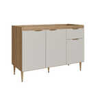 Balcão Veneza 1,20 M 3 Portas 1 Gaveta Dlm Mel E Arenas