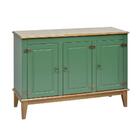 Balcão Verde E Amêndoa Com 03 Portas
