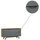 Balcão Vicenza 2 Portas 2 Gavetas Imbuia Cinza Bnn Decor