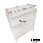 Balcão Vitrine Com Vidro Branco 100x87x38cm - Deep