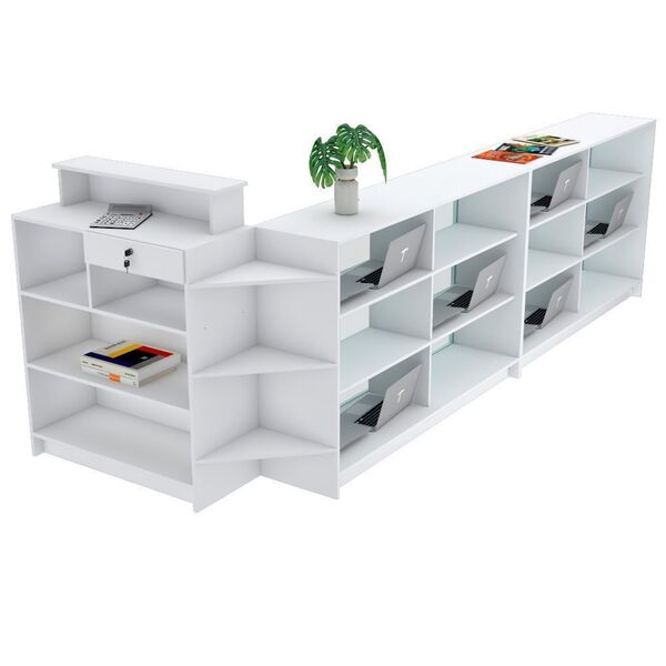 Balcão Vitrine Expositor Em L M444.b (loja, Caixa, Comércio)