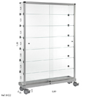 Balcão Vitrine Modulado Em Vidro - 0,80 X 1,50 X 0,30