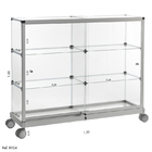 Balcão Vitrine Modulado Em Vidro - 1,20 X 1,00 X 0,30