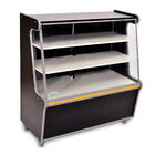 Balcão Vitrine Seco Expositor Art 100 Preto Faixa Amarelo