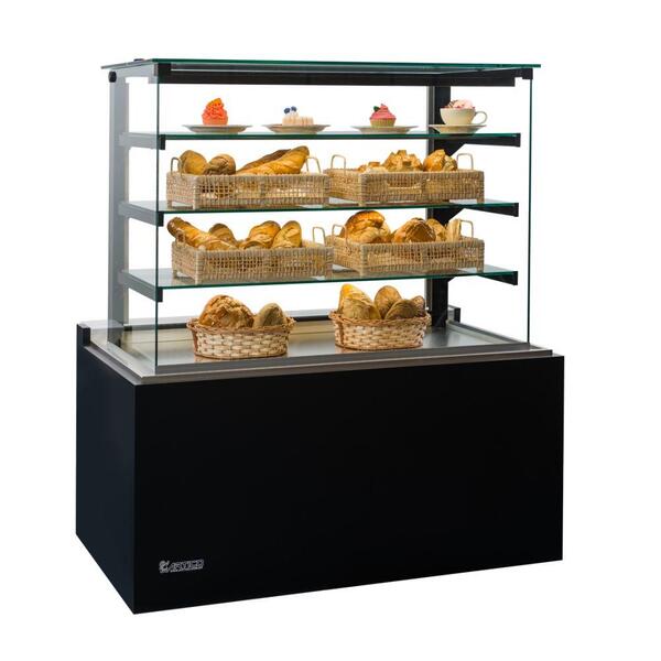 Balcão Vitrine Slim Confeitaria 129cm Ártico 220v