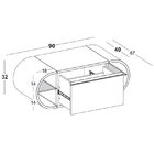 Balcão Wish Marrom Escuro E Branco