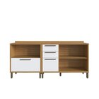 Balcões De Cozinha 100% Mdf 3 Portas Basculantes 4 Gavetas E