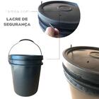 Balde 16l Multiuso Resistente Tampa Com Lacre E Alça - Kit Co