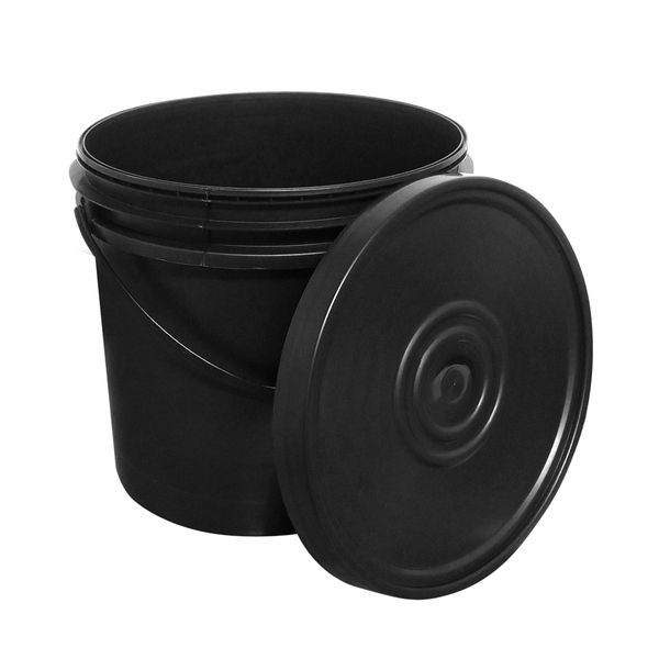 Balde 18 Litros Com Tampa E Alça - Preto