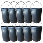 Balde 18l Multiuso Resistente Tampa Com Lacre E Alça - Kit Co