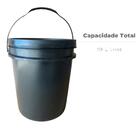 Balde 18l Multiuso Resistente Tampa Com Lacre E Alça - Kit Co