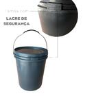 Balde 20l Multiuso Resistente Tampa Com Lacre E Alça - Kit Co