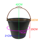Balde Alça 12 Litros Medidor Obra Kit 5 Und Cimento Massa Agu