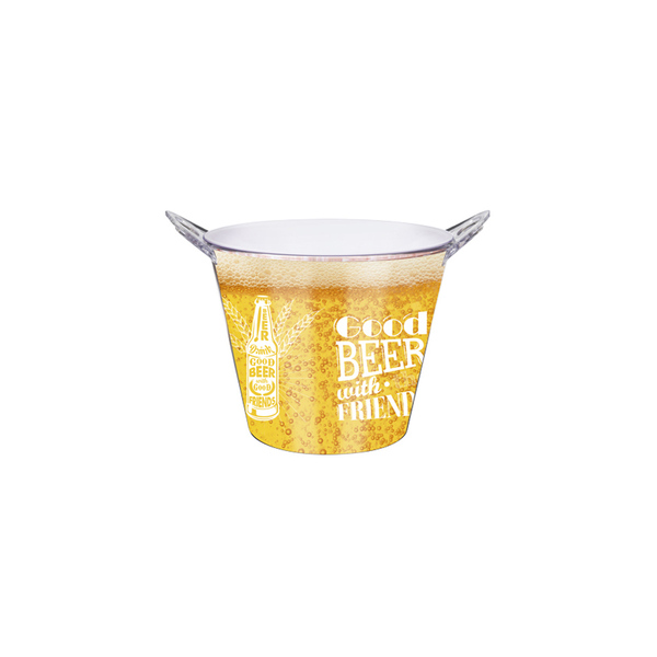 Balde Cooler Beer Duplo 4 Garrafas Alças Champanheira Luxo Fr