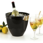 Balde De Gelo Champanheira Lotus 4l Preto Alça De Inox Forma