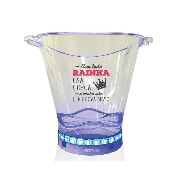 Balde De Gelo Com Led Personalziado Dia Das Mães
