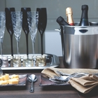 Balde De Gelo Em Aco Inox Fosco Com Borda Em Brilho 14 Cm 1,8