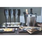 Balde De Gelo Em Aco Inox Fosco Com Borda Em Brilho 14 Cm 1,8