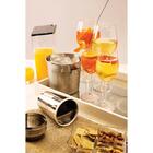 Balde De Gelo Em Aco Inox Fosco Com Borda Em Brilho 14 Cm 1,8