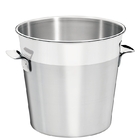 Balde De Gelo Em Aco Inox Fosco Com Borda Em Brilho 14 Cm 1,8