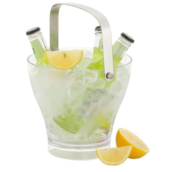 Balde De Gelo Liz Alça De Inox 2,5 Litros Transparente Forma
