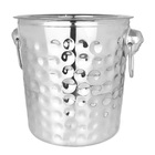 Balde De Gelo Médio Martelado Com Alça Inox 4 Litros - Xdx982