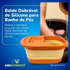 Balde Dobravel De Silicone Banheira Portátil Para Pés Partna