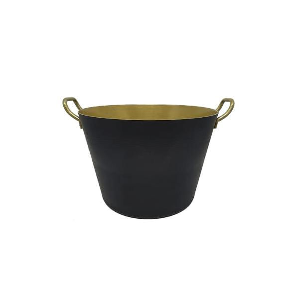 Balde Em Alumínio Alumiart Festa 18x27x12cm Black