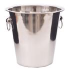 Balde Inox De Gelo Para Cerveja Champagne Com Alça 4,5l