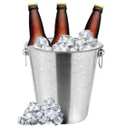 Balde Inox De Gelo Para Cerveja Champagne Com Alça 4,5l