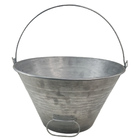 Balde Metal 10 Litros Com Pegador Kit 2 Uni Cimento Massa Agu