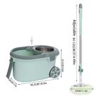 Balde Mop De Limpeza Com Esfregão Giratório, Alça E Rodas Com