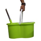 Balde Mop Esfregao Inox 360 Spin Centrifuga Limpeza + 1 Refil