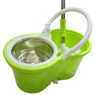 Balde Mop Esfregao Inox 360 Spin Centrifuga Limpeza + 1 Refil