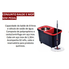Balde Mop Giratório 8l Cesto Inox Superpro C/ Rodinhas Esfreg
