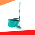 Balde Mop Giratório Com Esfregão - Flash Limp - Verde Agua